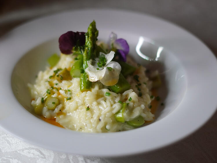 Champagne and Asparagus Risotto